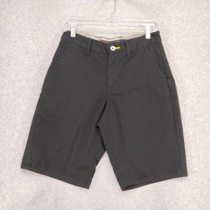 Tony Hawk Black Shorts Flat Front Casual Polyester Mens Size 29